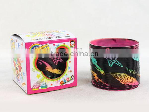 plastic magic rainbow spring with printed sea shell toys/hot sale rainbow circle