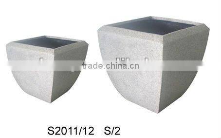 polished finish resin garden flower planter