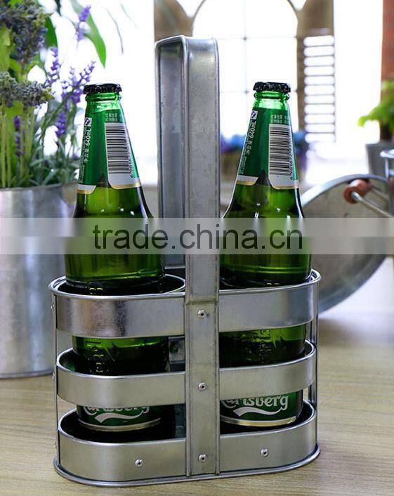 Hot selling 330ml metal 2 pack bottle holder/ wine bottle carrier/beer bottle holder