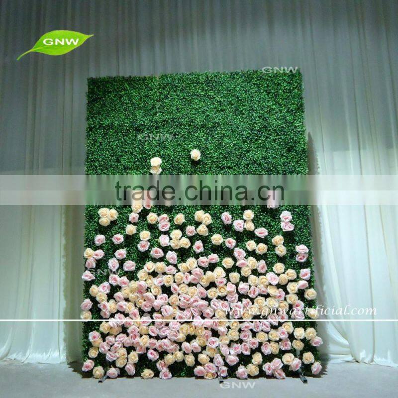 GNW FLW1606012-CL New arrival Wholesale Artificial flower wall cloth with rose and hydrangea for wedding decoration