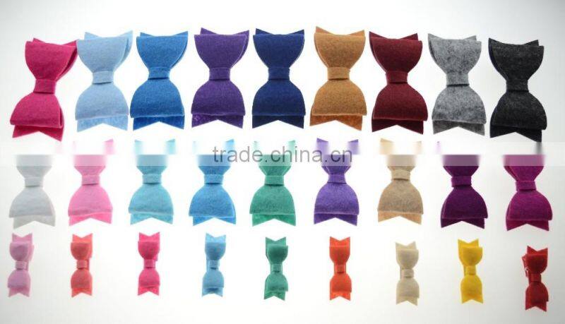 2017 new fancy felt bobby pin with bowknot for girls hair clips kids hair decoration