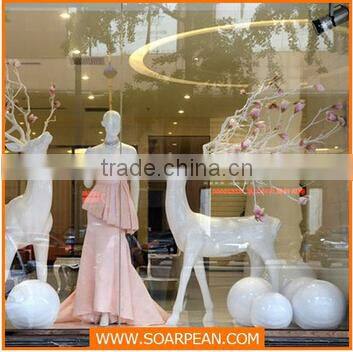 customized white paper wooden carving deer