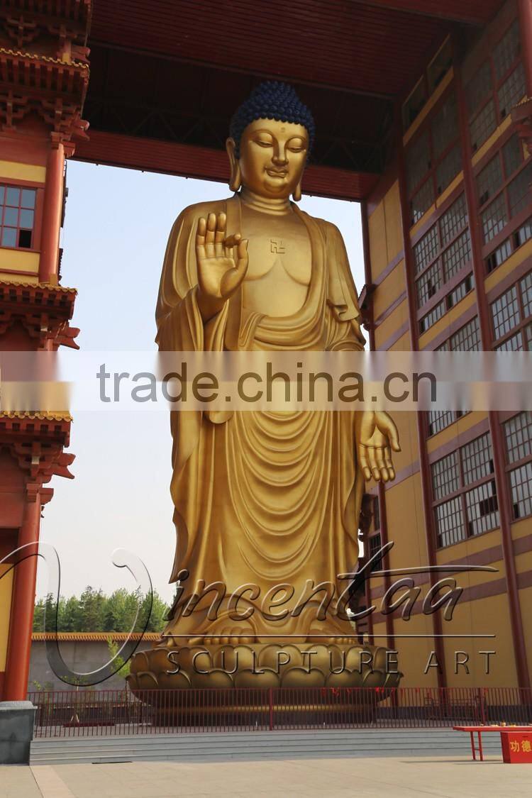 Regional buddhism antique metal craft bronze large outdoor sculptures