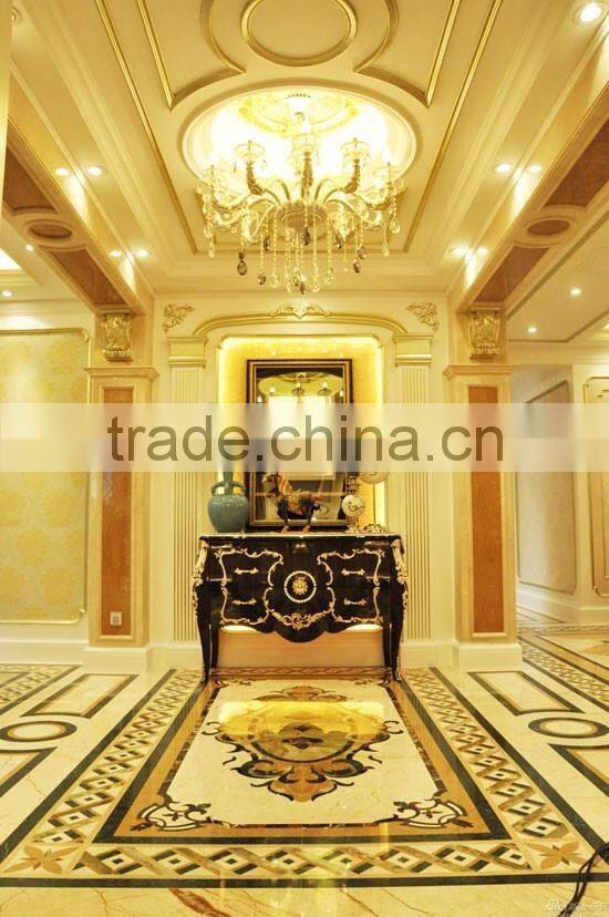 Luxury Gloss Polished Surface Imperial Gold Natural Marble Big Slab and Tile for Flooring BF12-04064a