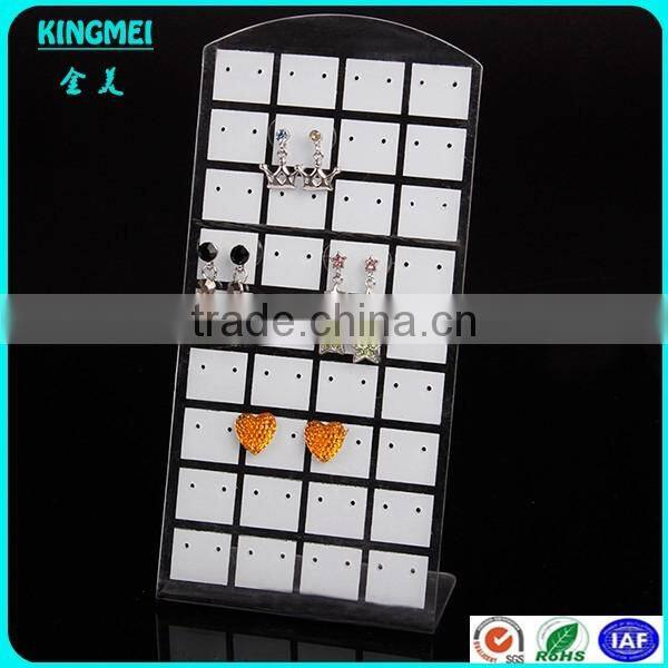 clear L shape acrylic jewelry display & plexiglass jewelry earring holder & perspex jewelry keeper stand