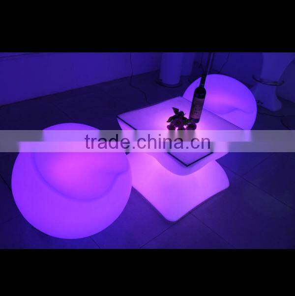 Polyethylene illuminated bar interactive led table