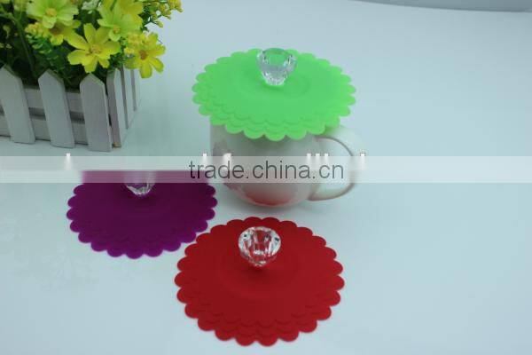 2014 brand new FDA LFGB flower silicone adjustable pot lid