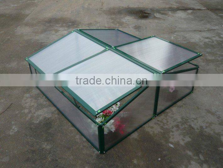 compact cold frame with UV protected panels