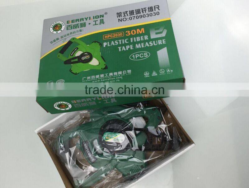 Berrylion High Accurately Measuring Tapes 50M TPR Plastic Fiber Measuring Tapes