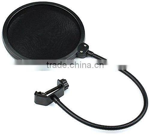 Double Layer Studio Microphone Mic Wind Screen Mask Gooseneck Shield Pop Filter