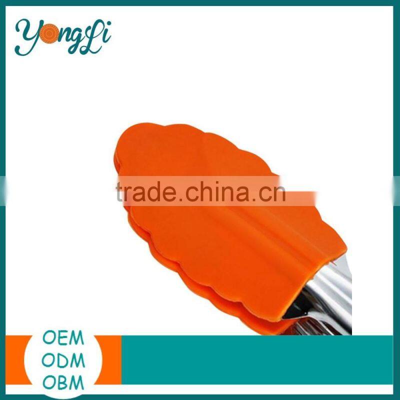 Stainless Steel Silicone Food Tongs Salad Serving Food Tongs Kitchen Tool Set