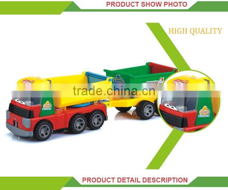 New design plastic cartoon friction toy tool truck toy