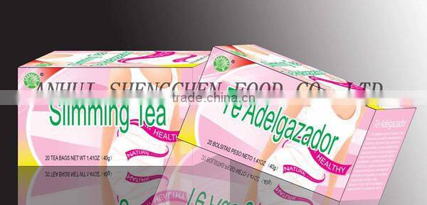 slimming tea with resealable kraft paper bag/stand up tea bags