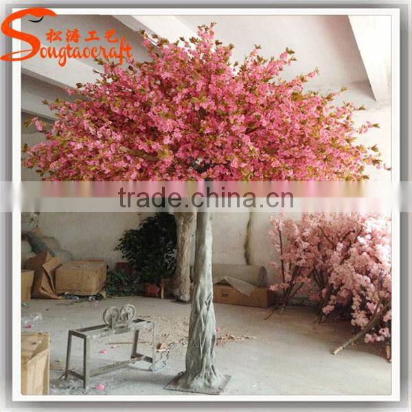nice quality large outdoor silk light pink artitificial cherry blossom trees