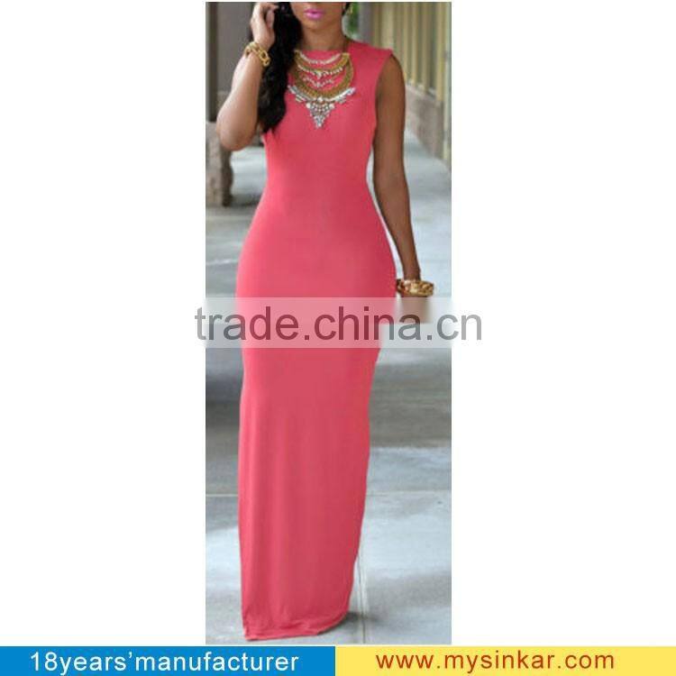 2015 New designs dress fashion backless elegant evening sexy western dress for woman