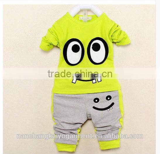 children clothing set high quality cute print clothing set