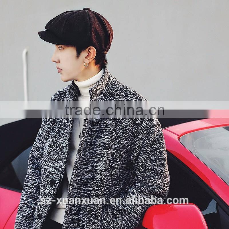 American and European style woolen jacket coat winter casual jacket for men