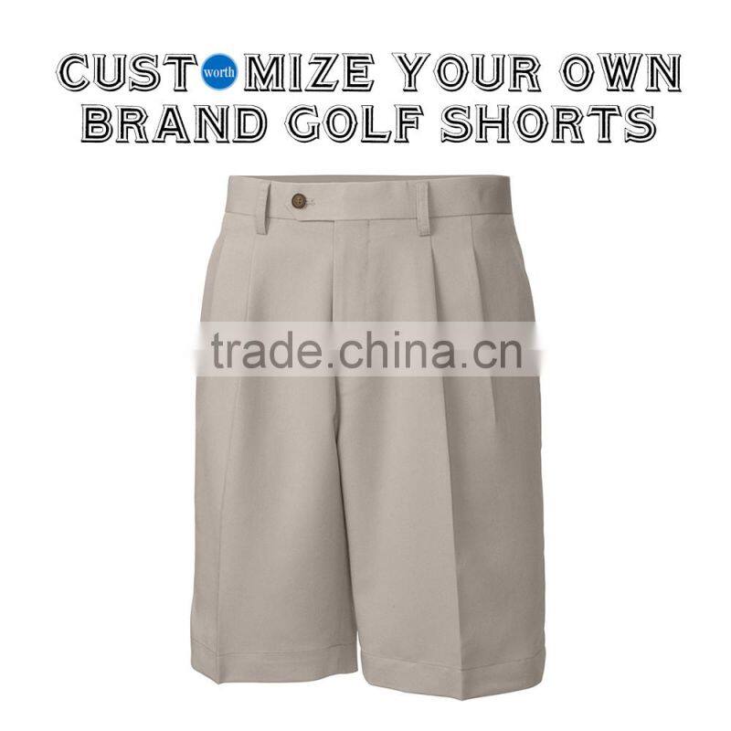 Golf Shorts Men Pants in Twill Microfiber Fabrci under Custom Labeling Service