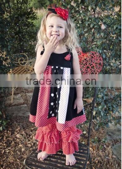 2015 new fashion baby girl outfit and christmas outfit ruffle sets