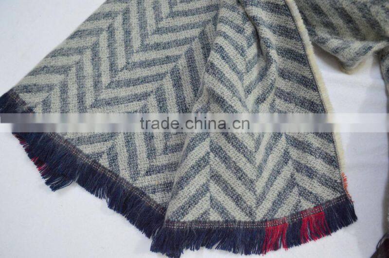 2017 hot popular lady soft cashmere 100%acrylic braided pashmina shawl