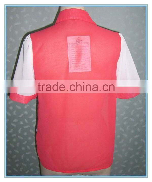 Women White Short Seeve Chiffon Blouses With Hot Stamp Beading