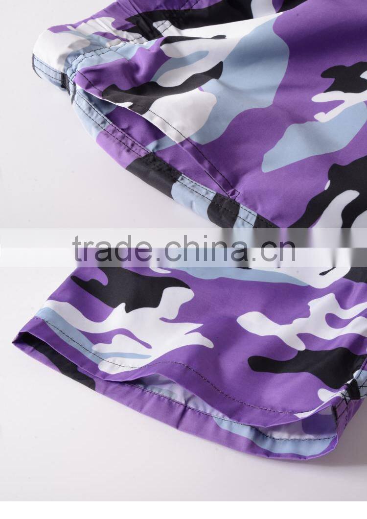 Summer custom logo camo beach shorts sports basketball training loose shorts for men