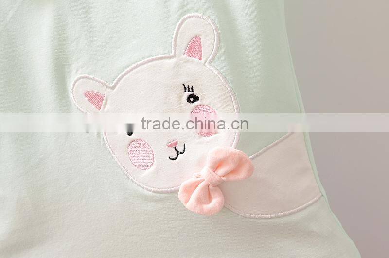 Soft Cotton Children Clothing Set Cute Cat Banner Top Clothes Match Cat Ears Shorts