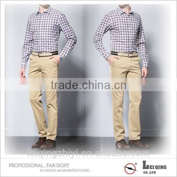 Breathable Elegant Soft Wear Straight Office Trousers For Men
