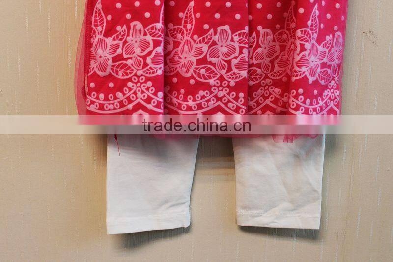 Wholessale Fashion Baby Polka Dot Dress Set Cap Sleeve Summer Dress 2 Pcs Set TP-7955