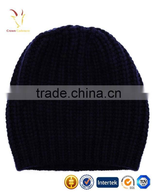 100% Pure Cashmere Womens Knit Hat Beanie,Warm Cap, Custom Sizes for Adult