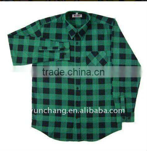 Rongcheng chinese factories men long sleeve flannel shirt