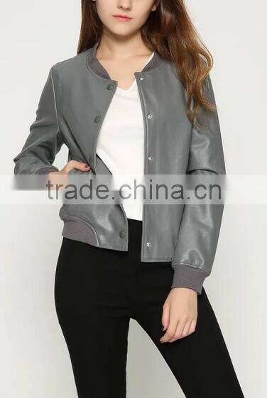Runwaylover EY1043C women pu leather jackets ladies short jackets