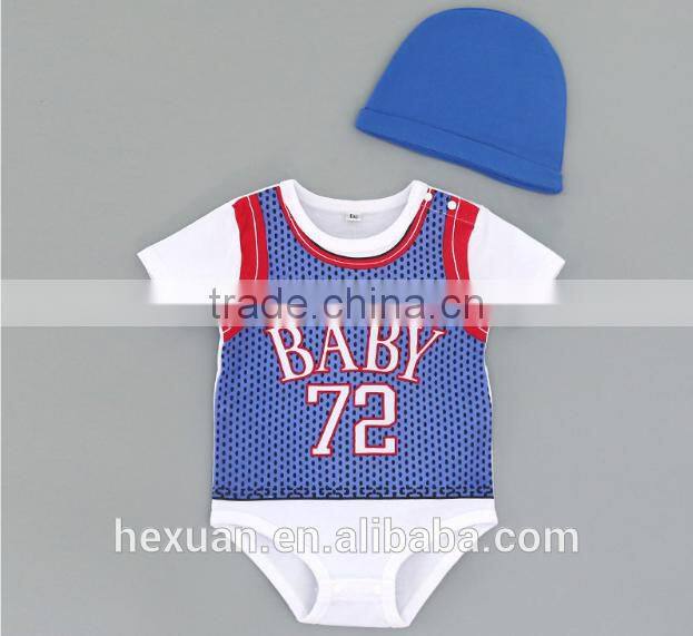 China clothing baby short sleeve romper set