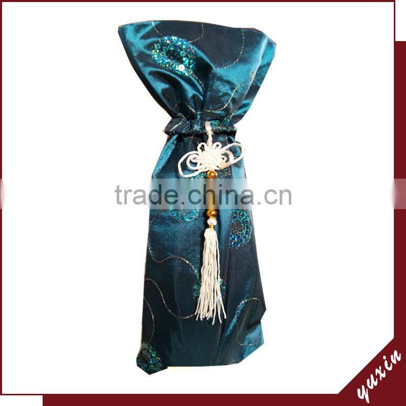 Contemporary cheapest hotsell silk wine bottle cover WB1-008