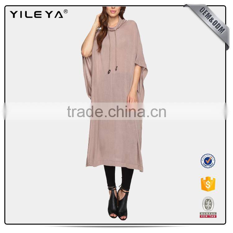 New Arrival Oversized Women Pullover Hoodie with Crochet Detail