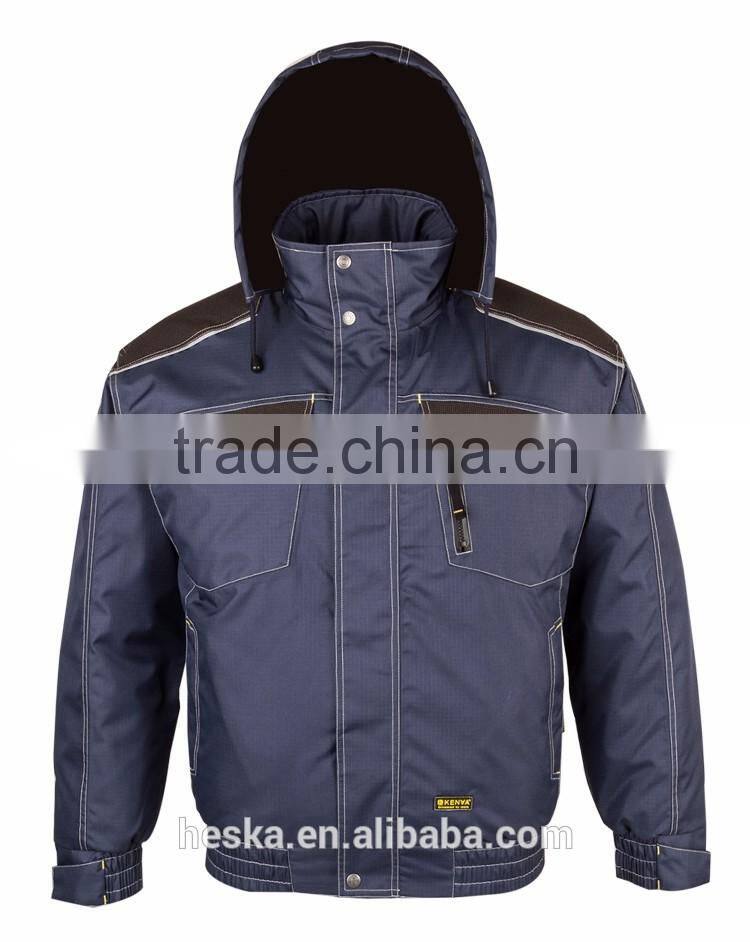 Oxford winter wear mens blue bomber jacket with waterproof 2000mm