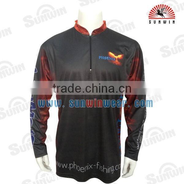 wholesale sublimated cheap custom fishing wear jerseys