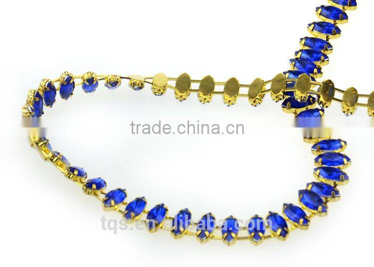 High-grade Violet Rhinestone Trimming