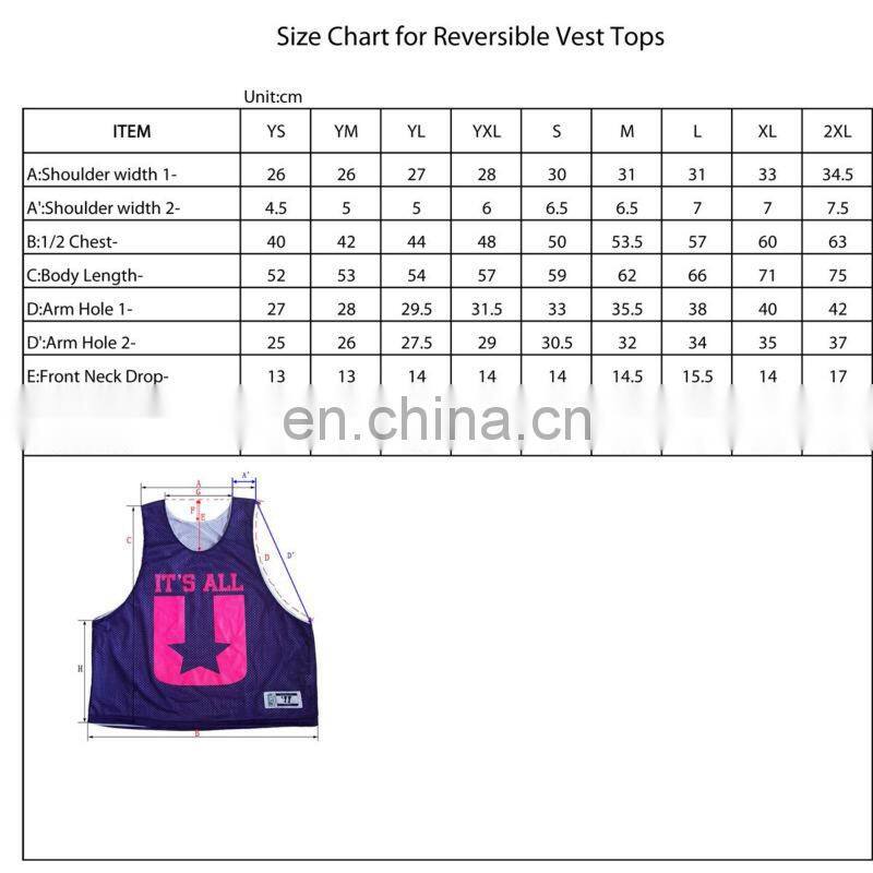 New design custom sublimation reversible lacrosse jersey
