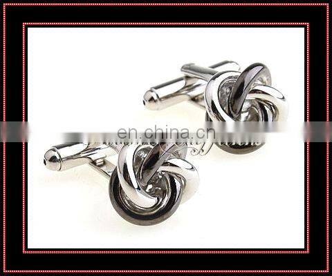 Make Gold plated Men's Novelty Metal Knot Cufflinks