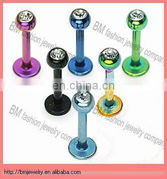 Fashion 16 gauge lip ring labret body piercing jewelry