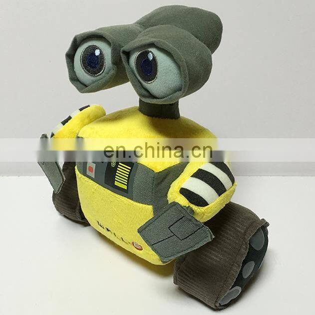 cartoon character wall-E plush car toy yellow robot big eyes