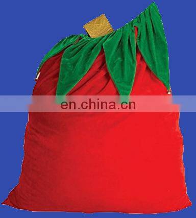 Factory direct sell Costume polyester Santa sack with branded logo