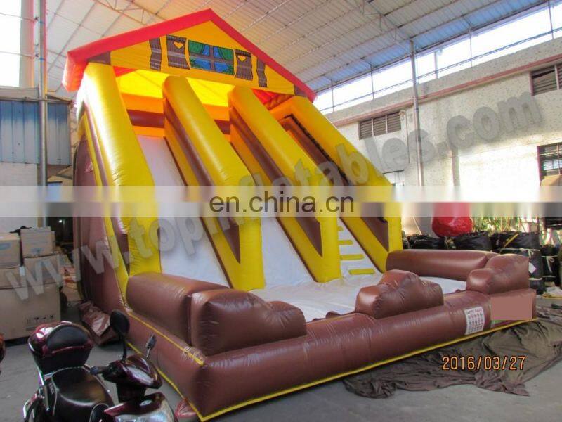 Top wahoo inflatable house shape water slide banzai inflatable water slide