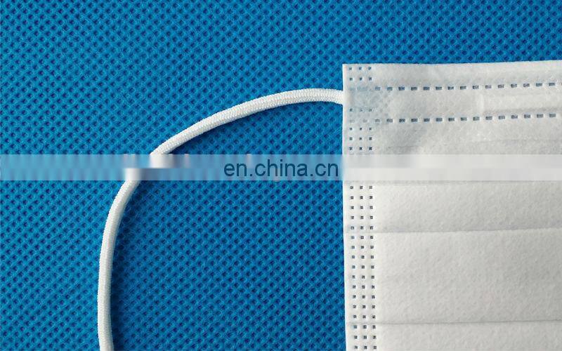 Blue round ear loop 3ply Medical disposable nonwoven face mask