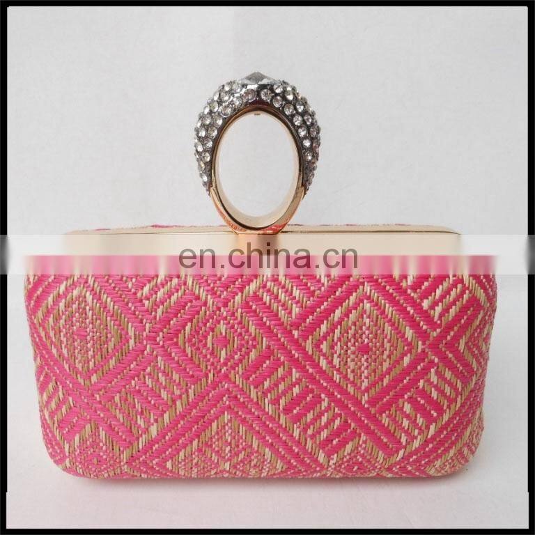 Fashionable Factory Directly Selling Cheap Lady Clutch Bag Made Of Straw Wholesale