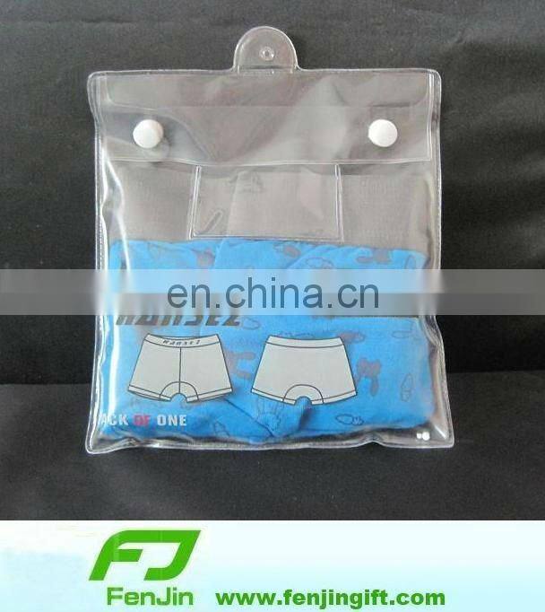 manufacture pvc briefs packaging bag with punch hole