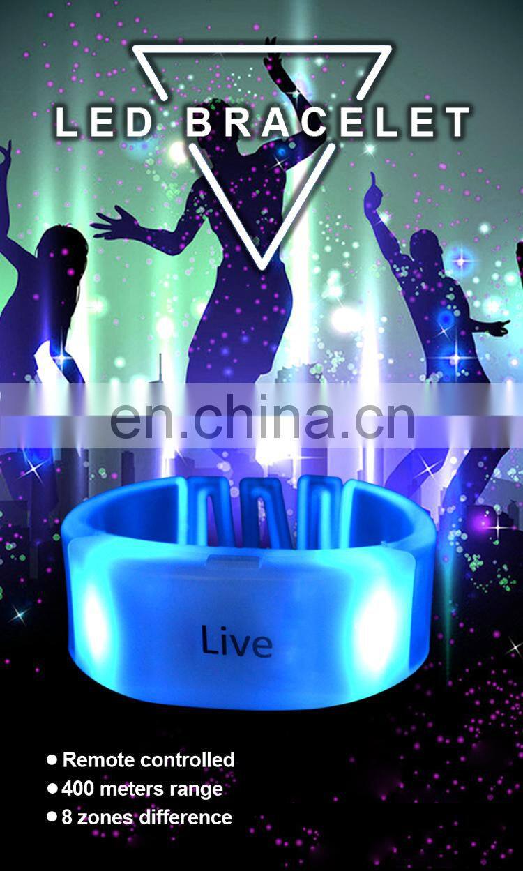Light up together party supplies remote controlled LED bracelets gift for concert