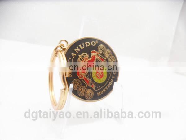 2014 TOP Quality Gold plating Die cast metal keychain for sales