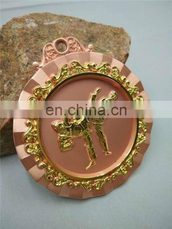 taekwondo competiting game gold metal awords medals high quality custom 3d award metal medal with ribbon
